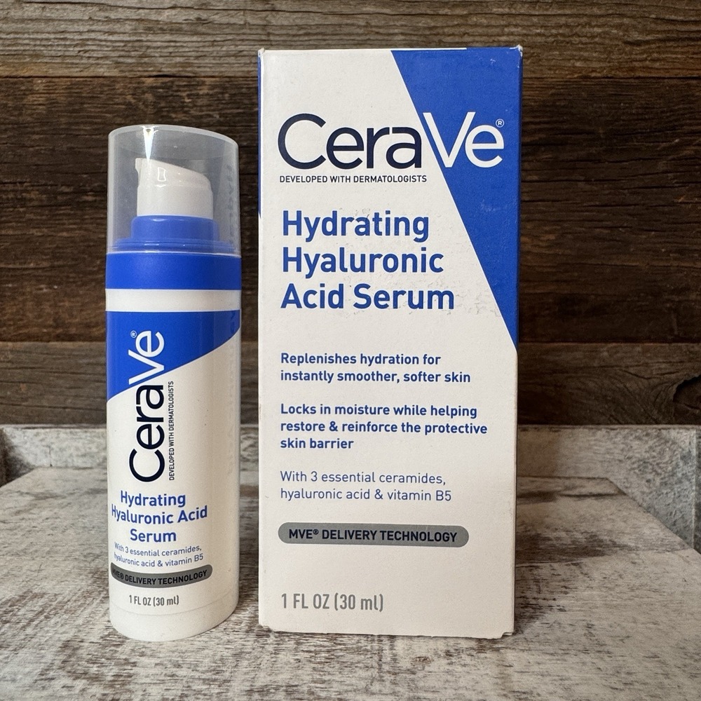 Cerave Hyaluronic Acid Serum for Face with Vitamin B5 and Ceramides 1 oz.